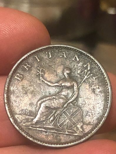 1806 British Halfpenny coin "No berries" Post included