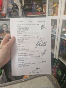 Breaking Benjamin Fully Signed Setlist