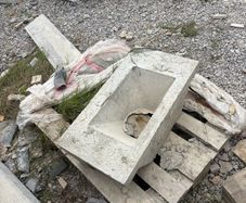 Concrete window cills and chimney cap