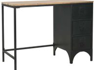 main image for ad Single Pedestal Desk Solid Firwood and Steel 100x50x76 cm