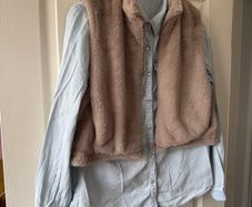 Gilet and denim shirt set