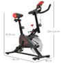 Indoor Upright Exercise Bike Machine, with Adjustable Seat, Resistance, Handlebar, LCD Display Image 2