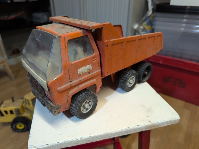 Rare Vintage 1970s Rico Espana Super Sanson Pressed Steel Dump Truck