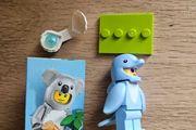 lego dolphin costume fan, collectible series 28