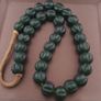 Antique African Melon Shape Green Glass Beads Necklace 20 inches Long Strands Image 10