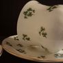 2 x Royal Grafton Fine Bone China Tea Cup & Saucer Set England Green Shamrock Floral Image 4