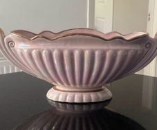 Large Sadler art Deco style  "Majestic" Pink Lustre Ware Gondola Mantle Vase