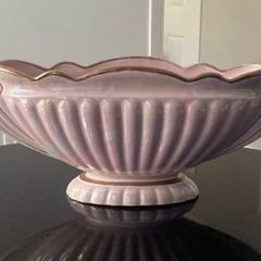 Large Sadler art Deco style  "Majestic" Pink Lustre Ware Gondola Mantle Vase