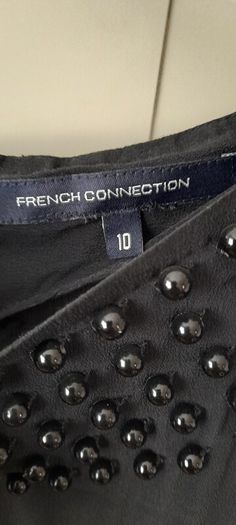 French Connection beaded black dress 10