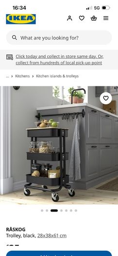 ikea RASKOG Trolley, black