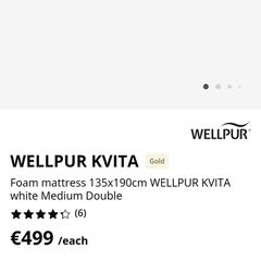 Jysk Double Mattress Wellpur Kvita