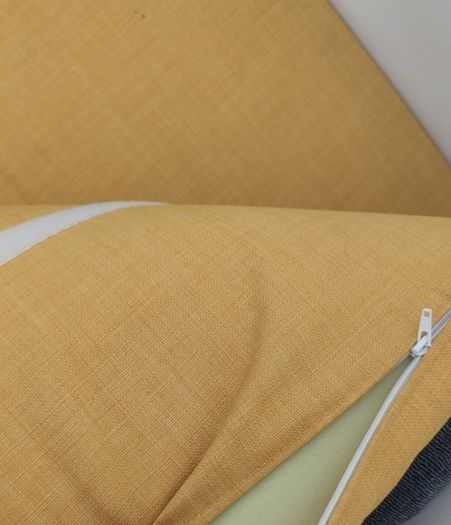 QUICK SALE (BARGAIN): SET of 4 Outdoor Seat Cushions (2 Yellow & 2 Grey)- Excellent Condition | Collection D13