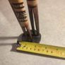 3 Vintage Hand Carved African Pencil Thin Tall Hand Painted Figures 12.5" Image 8