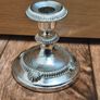Candlestick holder Silver Plated Zinc Alloy Vintage Image 2