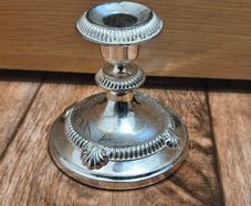 Candlestick holder Silver Plated Zinc Alloy Vintage