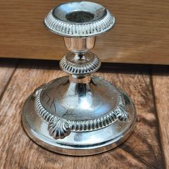 Candlestick holder Silver Plated Zinc Alloy Vintage