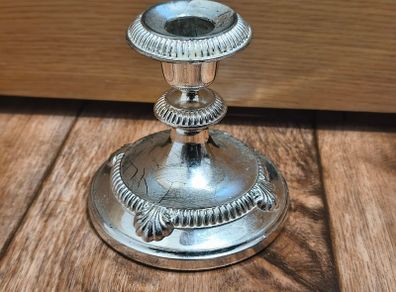 Candlestick holder Silver Plated Zinc Alloy Vintage
