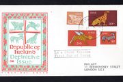 1968 Ireland Gerl Definitive stamps (third series) 2d, 8d, 2s6d &amp; 10s Illustrated addressed First Day Cover (FDC) with Baile Atha Cliath (Dublin) Steele Cancel
