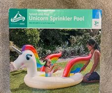 CAROUSEL Splash and Play Unicorn Sprinkler Pool - 163 x 127 cm