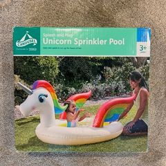 CAROUSEL Splash and Play Unicorn Sprinkler Pool - 163 x 127 cm
