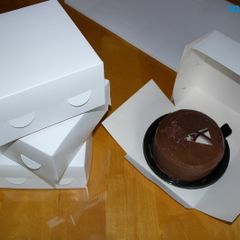 Lot of 10 Cake Boxes bakery birthday cup cake paper eco friendly SIZE 6x6x3 inches 15.5x15.5x7.5cm