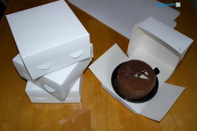 Lot of 10 Cake Boxes bakery birthday cup cake paper eco friendly SIZE 6x6x3 inches 15.5x15.5x7.5cm