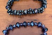 2 Crystal Beaded Bracelets