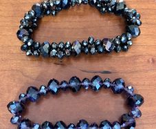 2 Crystal Beaded Bracelets