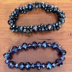 2 Crystal Beaded Bracelets