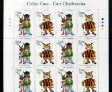 2007 Ireland Celtic Cats (Fat Cat, Celtiger Tigress, Cool Cats & Kilkelly Cat) Commemorative Stamps Sheetlets Plate 1B1B1B1B Mint Never Hinged (MNH)