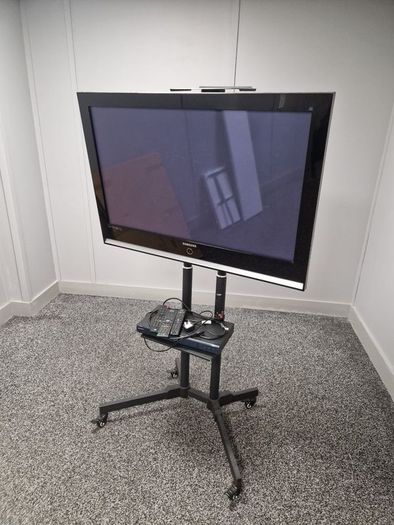 Plasma TV + Presentation Stand