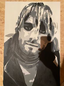 painting of Kurt cobain from nirvana