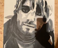 painting of Kurt cobain from nirvana