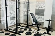 Power Rack Olympic Weights Barbell Dumbbells Bench