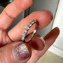 Natural diamond white gold Eternity Ring Image 3