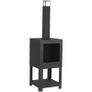 Esschert Design Outdoor Fireplace with Firewood Storage Black FF410 Image 3