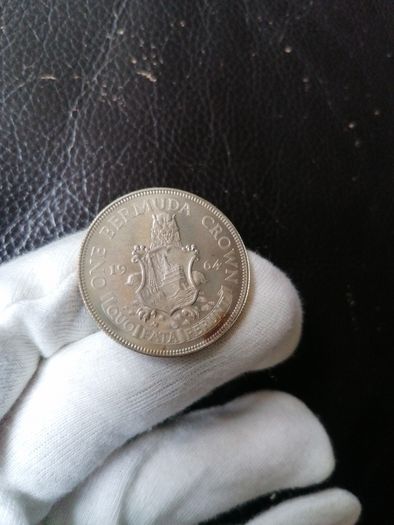 1964 Bermuda Silver Proof One Crown Coin
