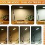 SALE |  USB LED Desk Lamp Clip On Light, Clip on Reading Light 48 LED 3 Light Mode 10 Dimmable Brightness, 360 Dwgree Flexible Gooseneck Clip Lamp for Reading Studying Headboard Bedroom Lighting Image 5