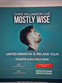 Chris Williamson ticket VIP