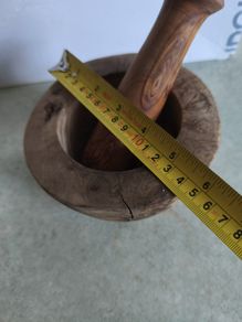 Olive Wood Mortar & Pestle Rustic