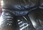real leather sofa