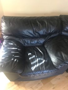 real leather sofa