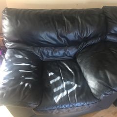 real leather sofa