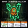 Dimmable Ghost Neon Sign, Haunted House Ghost Neon Light Acrylic Plate Powered by USB with Switch, 28x24cm LED Green Wall Light for Kid Bedroom Children Living Room Bar Party Decoration (FREE POSTAGE) Image 6
