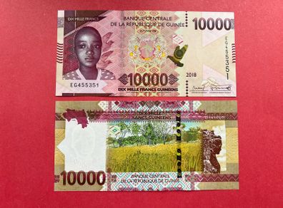 Guinea. 10,000 Francs  2018. Pick 49a.( Uncirculated )