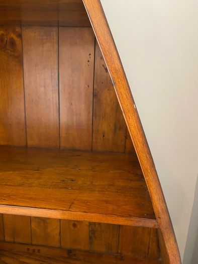 Solid wooden bookcase boat shaped