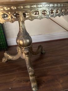 marble and brass table
