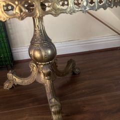marble and brass table