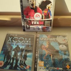 PS3 Game Bundle FIFA 08 XCOM  Uncharted