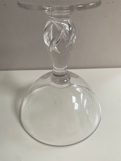 Fabulous Dartington tall 19.75 cm crystal Glass  compote dish,